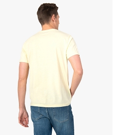 tee-shirt homme a manches courtes motif surf jauneI301801_3