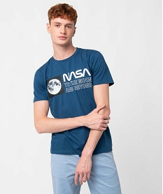GEMO Tee-shirt homme avec motif de l’espace - Nasa bleu standard