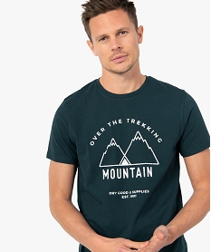 tee-shirt homme a manches courtes et motif montagne vertI303101_1