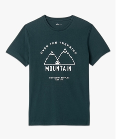 tee-shirt homme a manches courtes et motif montagne vertI303101_4