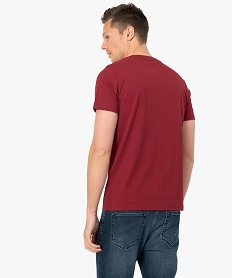 tee-shirt homme a manches courtes et imprime devant rouge tee-shirtsI303201_3