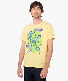 GEMO Tee-shirt homme à manches courtes motif XXL - Rick and Morty jaune standard