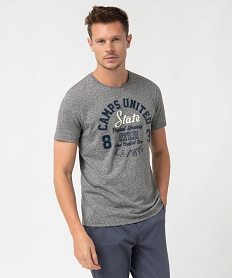 GEMO Tee-shirt homme à manches courtes avec motif XL - Camps United gris standard