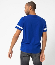 tee-shirt homme a manches courtes avec inscriptions - yale bleuI304101_3