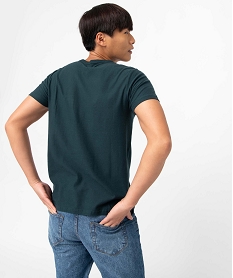 tee-shirt homme en maille piquee avec poche poitrine vertI304301_3