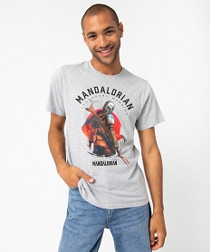 GEMO Tee-shirt homme à manches courtes avec motif - Star Wars gris standard