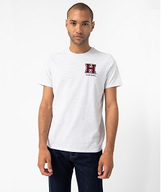 tee-shirt homme a manches courtes avec logos - harvard grisI304901_1