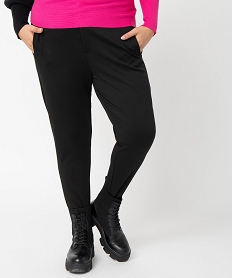 pantalon fuseau femme grande taille uni noir leggings et jeggingsI305301_1