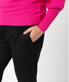 pantalon fuseau femme grande taille uni noir leggings et jeggingsI305301_2