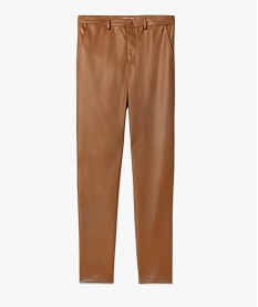 pantalon femme en synthetique imitation cuir orangeI305501_4