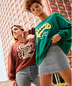 GEMO Sweat femme avec motif XXL - Camps United Vert