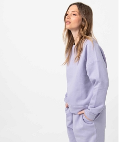 GEMO Sweat femme avec intérieur molletonné Violet