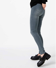 GEMO Jean femme coupe skinny taille haute gris standard
