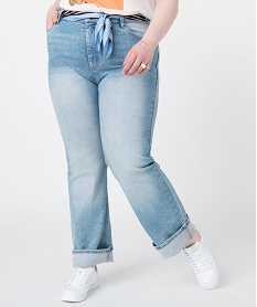 GEMO Jean femme grande taille coupe Straight Bleu