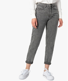 GEMO Jean femme coupe mom Gris