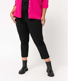 pantalon femme grande taille en toile coupe large noir pantalons et jeansI311501_1