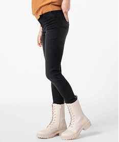 GEMO Jean femme coupe skinny taille haute noir standard