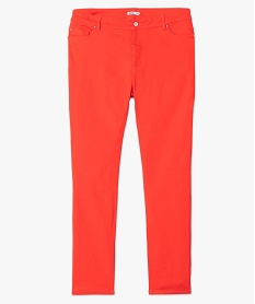pantalon femme grande taille en coton stretch coupe regular rouge pantalons et jeansI312701_4