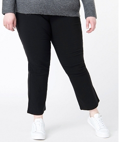 GEMO Pantalon femme grande taille coupe Bootcut Noir