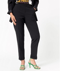 GEMO Pantalon de costume femme coupe droite noir vif