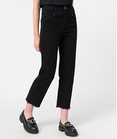 GEMO Jean femme coupe droite longueur 78ème noir vif