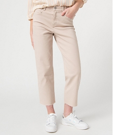 GEMO Jean femme droit longueur 78ème Beige