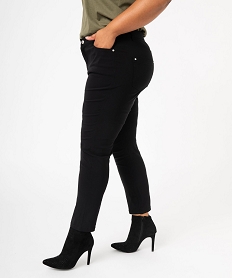 GEMO Pantacourt femme grande taille en toile extensible Noir