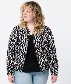 GEMO Veste femme grande taille imprimée fermeture zippée Imprimé