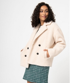 GEMO Veste femme en fourrure imitation blanc chine