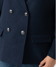 manteau femme grande taille coupe caban bleuI322401_2