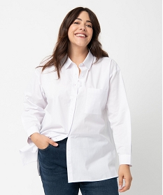 chemise femme grande taille en coton blancI324901_1