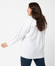 chemise femme grande taille en coton blanc chemisiers et blousesI324901_3