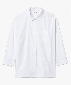 chemise femme grande taille en coton blanc chemisiers et blousesI324901_4