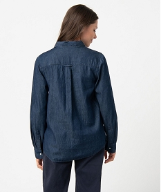 chemise en jean femme a manches longues - lulucastagnette bleuI325701_4