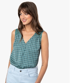 GEMO Blouse femme sans manches imprimée Imprimé