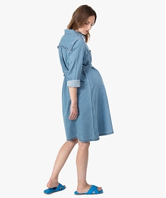 robe de grossesse en jean a manches longues bleuI330901_3