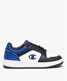 GEMO Baskets garçon tricolores à lacets – Champion blanc chine