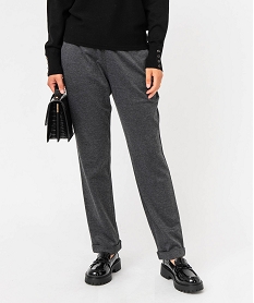 GEMO Pantalon en maille extensible à micro motifs femme Imprimé