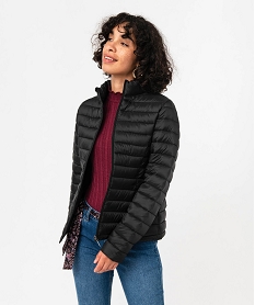 GEMO Doudoune à col montant avec rembourrage fin femme noir standard