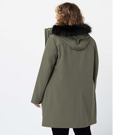 manteau femme a capuche fantaisie et details metalliques vertI339101_3