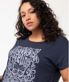 tee-shirt femme grande taille a manches courtes avec motifs imprimeI354701_2