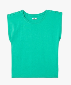 tee-shirt femme sans manches a epaulettes vertI361401_4
