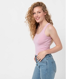 GEMO Débardeur femme uni col rond Violet