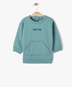 sweat bebe avec petite broderie bleu sweatsI365301_1