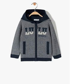 GEMO Sweat bébé garçon zippé à capuche - LuluCastagnette noir chine