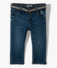 jean bebe garcon avec ceinture double boucle - lulucastagnette bleu jeansI366201_1