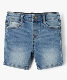 GEMO Short bébé garçon en jean délavé Bleu