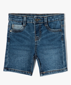 GEMO Short bébé garçon en jean délavé Bleu