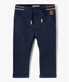 GEMO Pantalon bébé garçon Slim en toile - LuluCastagnette Bleu
