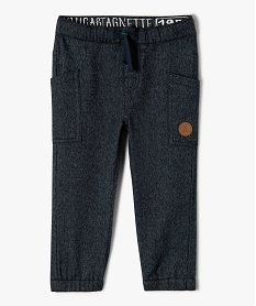 GEMO Pantalon bébé garçon forme jogging - LuluCastagnette noir chine